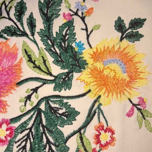 Zara Floral Mini Dress Embroidered Small - Picture 8 of 14